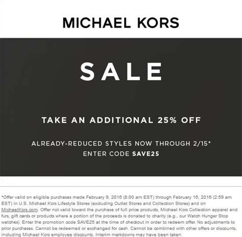 michael kors sale coupon|Michael Kors coupon in store.